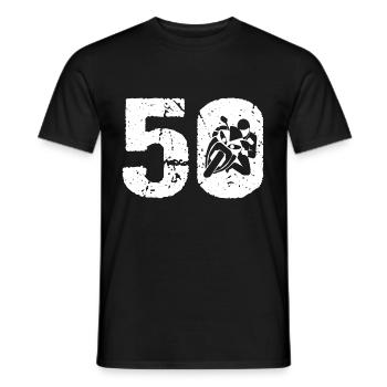 Motorcycle 50 Motorcyclist Moto - Men's T-Shirt - black - Front - AI Model Male 178 light (178cm)
