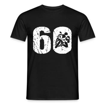 Motorcycle 60 Motorcyclist Moto - Men's T-Shirt - black - Front - AI Model Male 178 light (178cm)