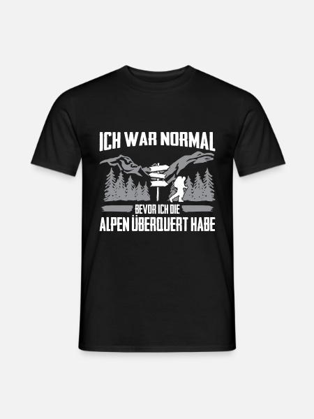 Alpenüberquerung Für Alpenüberquerer Wanderin Wand - Männer T-Shirt - Schwarz
