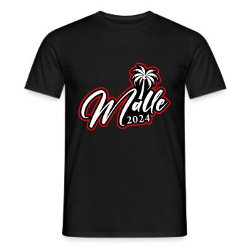 Malle 2024 Palma de Majorque - T-shirt homme - noir - Devant - AI Model Male 178 light (178cm)