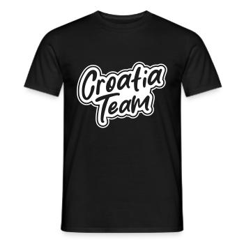 Croatia Team - Men's T-Shirt - black - Front - AI Model Male 178 light (178cm)