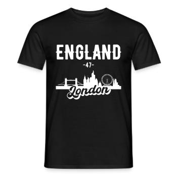 London Skyline Gift - Men's T-Shirt - black - Front - AI Model Male 178 light (178cm)