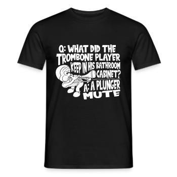 Trombone - T-shirt homme - noir - Devant - AI Model Male 178 light (178cm)