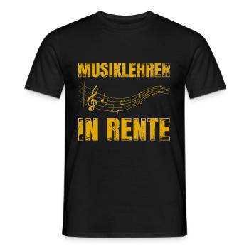 Musiklehrer In Rente Geschenk - Männer T-Shirt - Schwarz - Vorne - AI Model Male 178 light (178cm)
