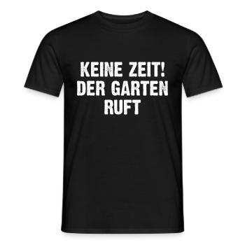 Keine Zeit! Der Garten Ruft - Männer T-Shirt - Schwarz - Vorne - AI Model Male 178 light (178cm)