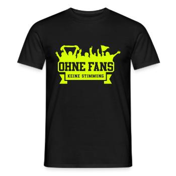 Ohne Fans keine Stimmung - Männer T-Shirt - Schwarz - Vorne - AI Model Male 178 light (178cm)