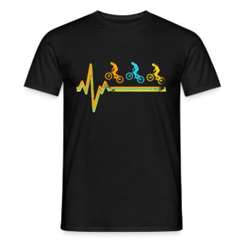 BMX - ECG - Men's T-Shirt - black - Front - AI Model Male 178 light (178cm)