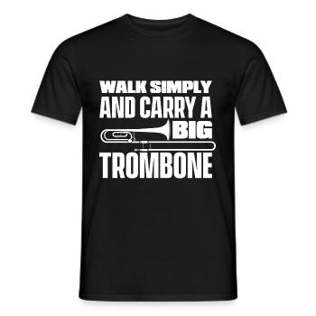Trombone - T-shirt homme - noir - Devant - AI Model Male 178 light (178cm)