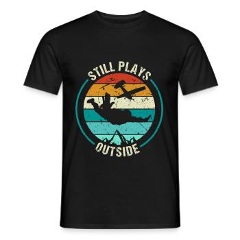 Still Plays Outside Skydiver Paragliding - Männer T-Shirt - Schwarz - Vorne - AI Model Male 178 light (178cm)