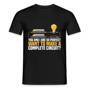 Électricien Ingénieur électricien Technicien en électronique - T-shirt homme - noir - Devant - AI Model Male 178 light (178cm)