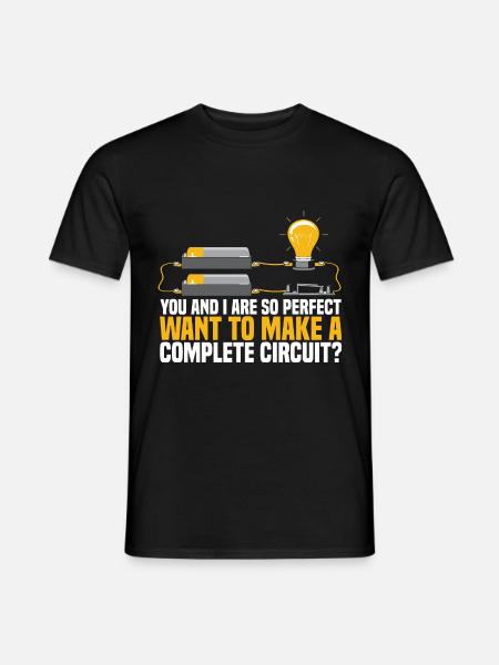 Electrician Electrical Engineer Electronics Technician - Men's T-Shirt - black