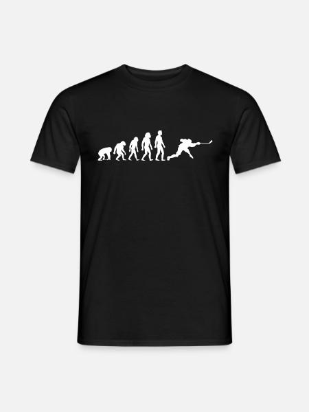 Eishockey Evolution Eishockeyspieler Geschenk - Männer T-Shirt - Schwarz