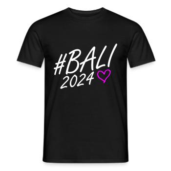 Bali 2024 Herz Reise - Männer T-Shirt - Schwarz - Vorne - AI Model Male 178 light (178cm)
