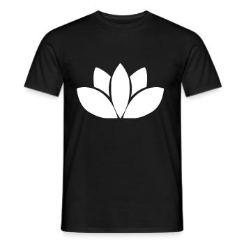 Lotus flower - Men's T-Shirt - black - Front - AI Model Male 178 light (178cm)