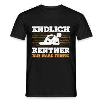 Endlich Rentner Ich Habe Fertig Geschenk - Männer T-Shirt - Schwarz - Vorne - AI Model Male 178 light (178cm)