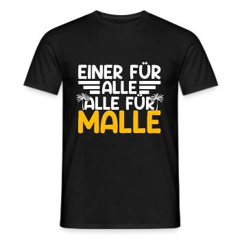 Malle Spruch Mallorca Party Geschenkidee - Männer T-Shirt - Schwarz - Vorne - AI Model Male 178 light (178cm)