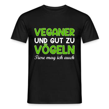 Veganer veggie Tierfreund Spruch Geschenk - Männer T-Shirt - Schwarz - Vorne - AI Model Male 178 light (178cm)