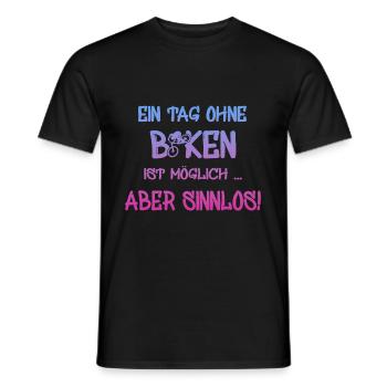 biken, spruch für biker, bike - Männer T-Shirt - Schwarz - Vorne - AI Model Male 178 light (178cm)