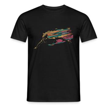 Schwimmen Schwimmer Retro Vintage - Männer T-Shirt - Schwarz - Vorne - AI Model Male 178 light (178cm)
