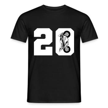 20 Moto Moto Moto Moto Moto - T-shirt homme - noir - Devant - AI Model Male 178 light (178cm)