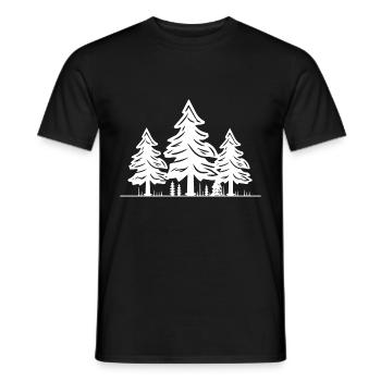 Arbres de la forêt - T-shirt homme - noir - Devant - AI Model Male 178 light (178cm)