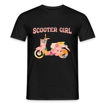 Scooter Cyclomoteur Cyclomoteur Scooter - T-shirt homme - noir - Devant - AI Model Male 178 light (178cm)