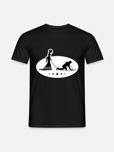Wedding Newlyweds Leash - Men's T-Shirt - black