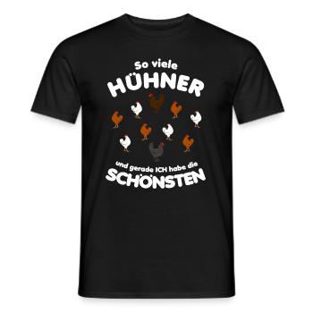 So viele Hühner ich habe die Schönsten Huhn Bauer - Männer T-Shirt - Schwarz - Vorne - AI Model Male 178 light (178cm)