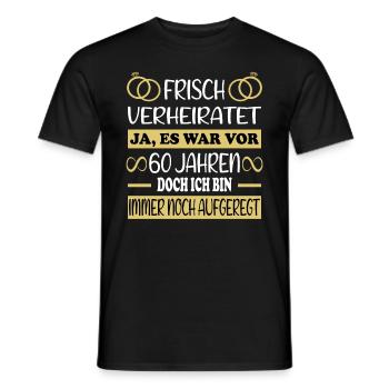 60 Jahre Diamanthochzeit Diamantene Hochzeit - Männer T-Shirt - Schwarz - Vorne - AI Model Male 178 light (178cm)