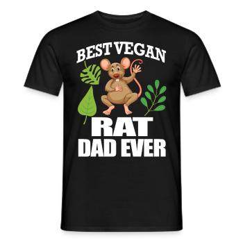 Rats Vegan | Rat Animals Pet Gift Idea - Men's T-Shirt - black - Front - AI Model Male 178 light (178cm)