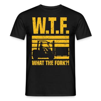 Forklift - Men's T-Shirt - black - Front - AI Model Male 178 light (178cm)