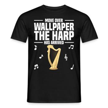 Harfe Musikinstrument Harfenist Orchester Geschenk - Männer T-Shirt - Schwarz - Vorne - AI Model Male 178 light (178cm)