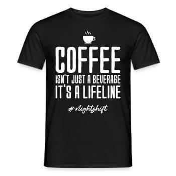 Nachtschicht - Männer T-Shirt - Schwarz - Vorne - AI Model Male 178 light (178cm)