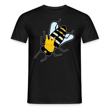 Reine des abeilles avec couronne - T-shirt homme - noir - Devant - AI Model Male 178 light (178cm)