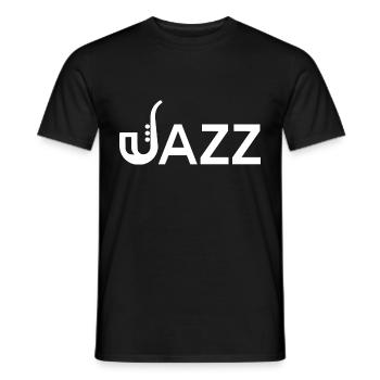 Jazz Saxophone Musical Instrument - Men's T-Shirt - black - Front - AI Model Male 178 light (178cm)
