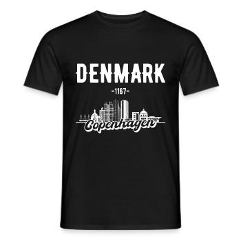 Copenhague Danemark Skyline Cadeau - T-shirt homme - noir - Devant - AI Model Male 178 light (178cm)