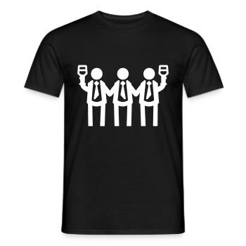 Bachelor Groom Team Bachelors - Men's T-Shirt - black - Front - AI Model Male 178 light (178cm)