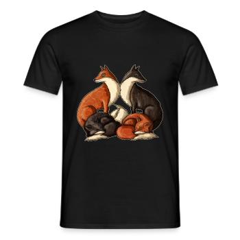 renards - T-shirt homme - noir - Devant - AI Model Male 178 light (178cm)