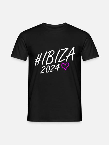 Ibiza 2024 Heart Trip - Men's T-Shirt - black