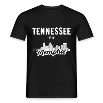 Memphis Tennessee Skyline Geschenk - Männer T-Shirt - Schwarz - Vorne - AI Model Male 178 light (178cm)