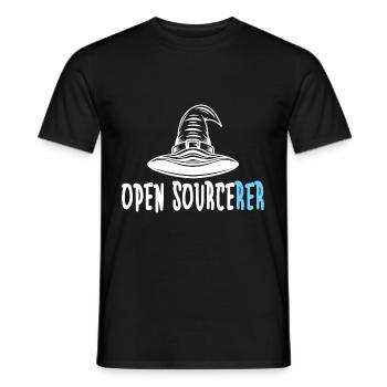 Programmer Coder Software Developer - Men's T-Shirt - black - Front - AI Model Male 178 light (178cm)