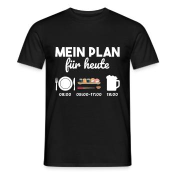 Sushi Japan Essen Bier Geschenkidee - Männer T-Shirt - Schwarz - Vorne - AI Model Male 178 light (178cm)