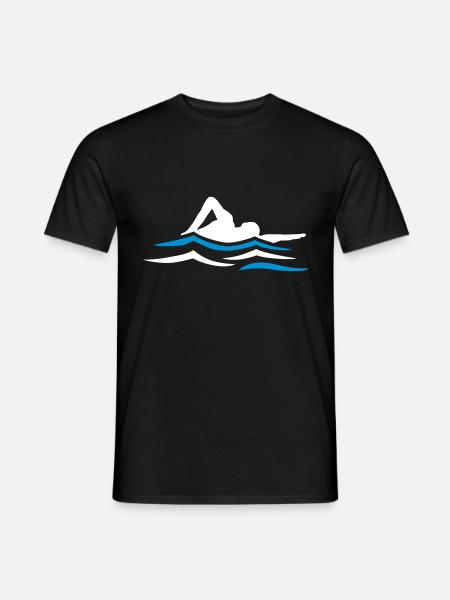 Swimming, swimmers and water - Men's T-Shirt - black