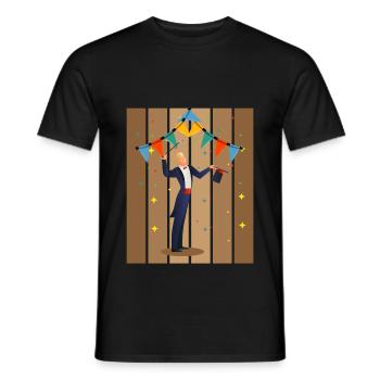 Wizard Magician Magic Abracadabra Magical - Men's T-Shirt - black - Front - AI Model Male 178 light (178cm)