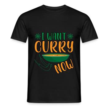 I Want Curry Now - Indisches Essen Indien Reis - Männer T-Shirt - Schwarz - Vorne - AI Model Male 178 light (178cm)