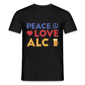 Alcohol Beer drinking beer lovers - Men's T-Shirt - black - Front - AI Model Male 178 light (178cm)