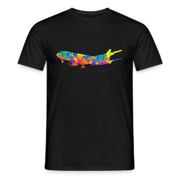 Flugzeug Flugzeuge Geschenk - Männer T-Shirt - Schwarz - Vorne - AI Model Male 178 light (178cm)