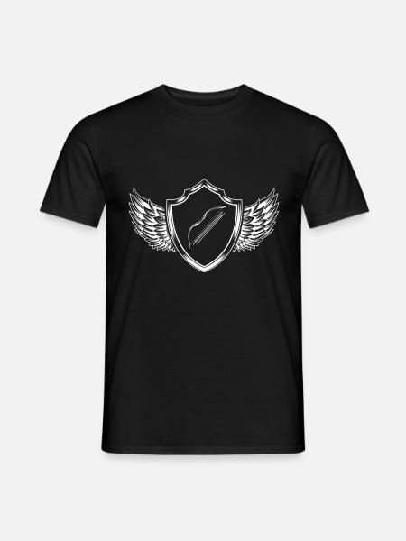 Pfeil und Bogen Wappen - Männer T-Shirt - Schwarz