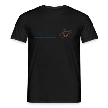 Fancy Neon Fahrrad Streifen - Männer T-Shirt - Schwarz - Vorne - AI Model Male 178 light (178cm)