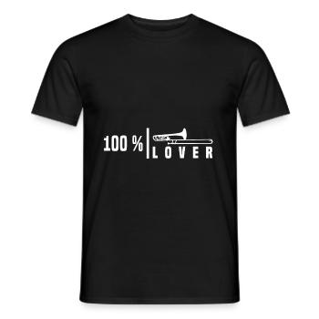 Trombone Trombonist 100% Love Funny Gift - Men's T-Shirt - black - Front - AI Model Male 178 light (178cm)